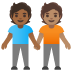 🧑🏾‍🤝‍🧑🏽 people holding hands: medium-dark skin tone, medium skin tone display on Google